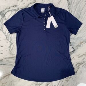 Callaway Women's Golf Polo Shirt Medium Navy Blue Opti-Dri Opti-Shield NWT